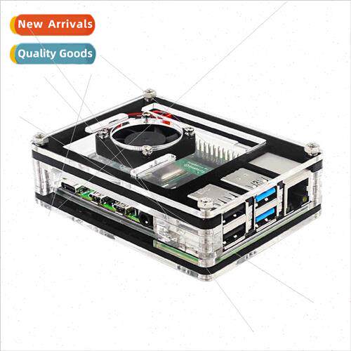 Raspberry Pi 4B4 generation 9 layer acrylic case wh cooling