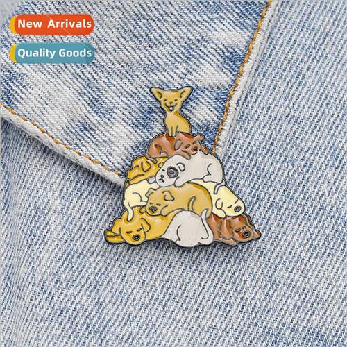 Europe Uned States creative new brooch cartoon cute dog stac