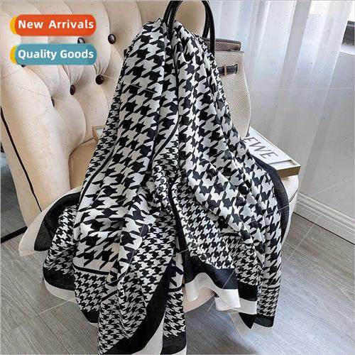 Korean  thousands birds check autumn winter new warm scarf f