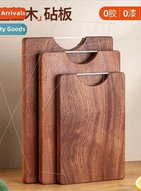 Ebony chopping board solid wood square plate household multi