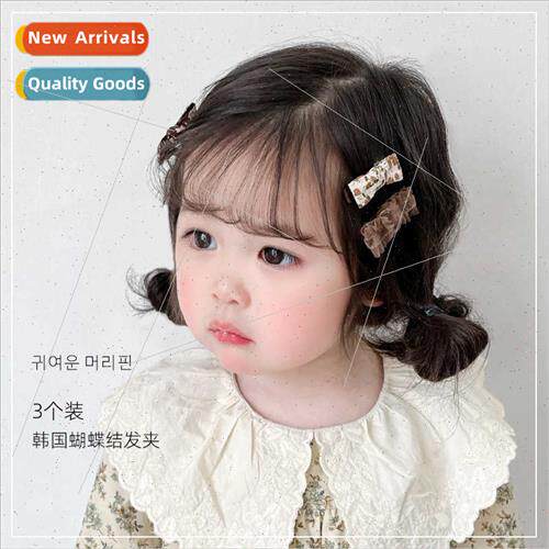 Baby hair clips infant 2023 new children bow bangs broken ha