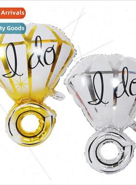 Proposal decorations I DO diamond ring aluminum foil balloon