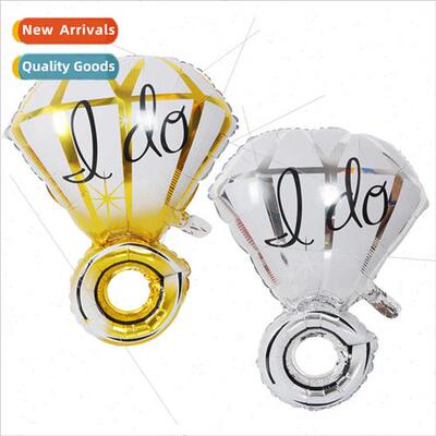 Proposal decorations I DO diamond ring aluminum foil balloon