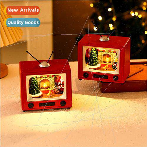 New will rotate wh music resin TV desktop ornaments Christma