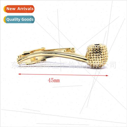 Personalized Gold Pipe Tie Clip 3D Pipe Tie Clip