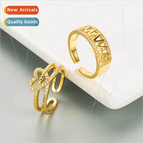 Vintage simple hollowed out letters alphabet geometric heart