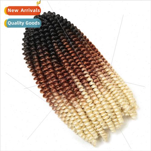 12inch curly spring twist through root 30roots hollow wrappe