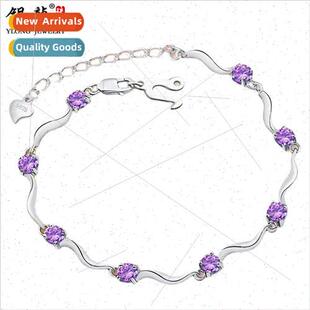female bracelet silver brace couple jewelry Korea 925