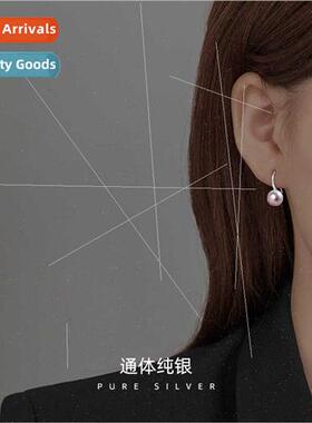 S925 silver Korea small bulb high heels ear hooks bread pear