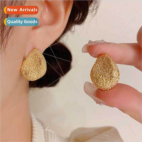 Fashion ins Gold Bean Drop Earrings Sweet Cool Vintage Earri
