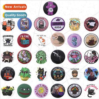 Cartoon animation/love earth series tinplate pin personalise