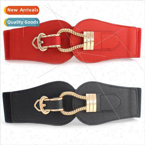 Ms. Hundreds decorative retro fashion elastic wide belt dres