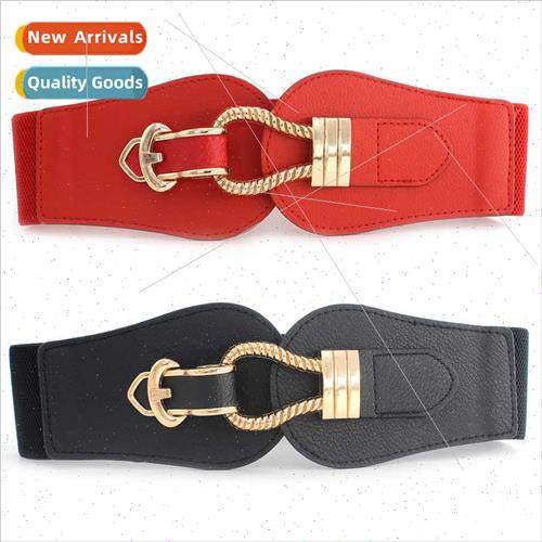 Ms. Hundreds decorative retro fashion elastic wide belt dres