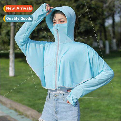 Summer outdoor sunscreen clothing mask hat integrated ice si