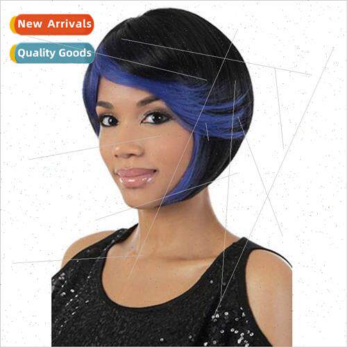 Europe fashion o head wig female short hair oblique bangs bl