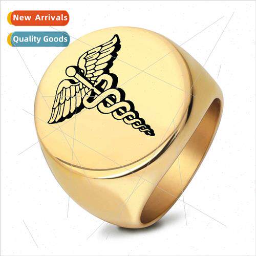 Europunk Stainless Steel Glossy Laser Dueling Snakes Ring Ro