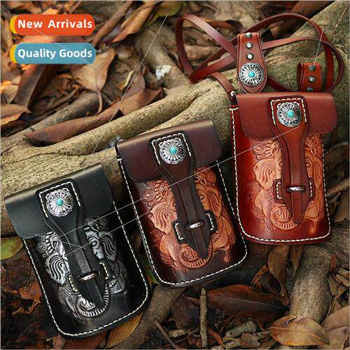PKKS new Elephant God leather punk men fanny pack handmade m