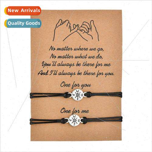 New Vintage Friendship Card Bracelet Set  American Compass W