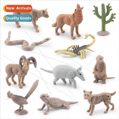 Wild Desert Animals Model Cougar Rattlesnake Cactus Groundho