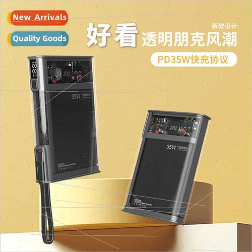 New transparent charging asure industrial PD35W super fast c