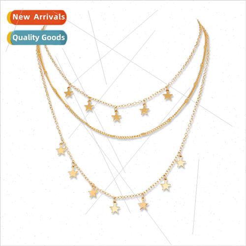 Europe Hundred Necklaces Women che Collar Chain Pentagram Ta