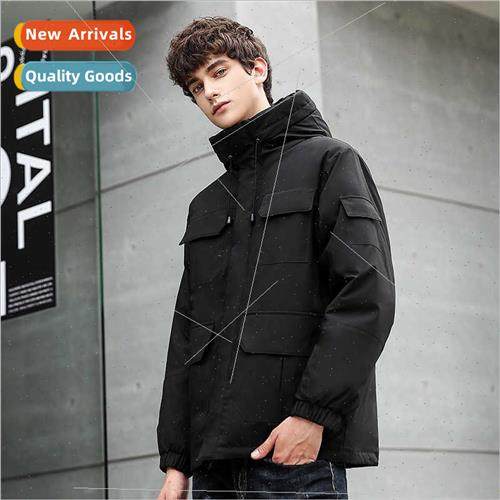 Workwear down jacket men 2023 winter new nd warm down jacket