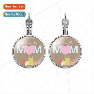 Mothers Day gift Moms love MOM heart-shaped time gemstone ea