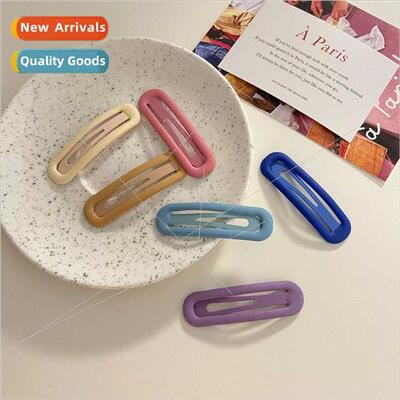 Morandi color new oval BB clip sweet girl bangs clip side cl