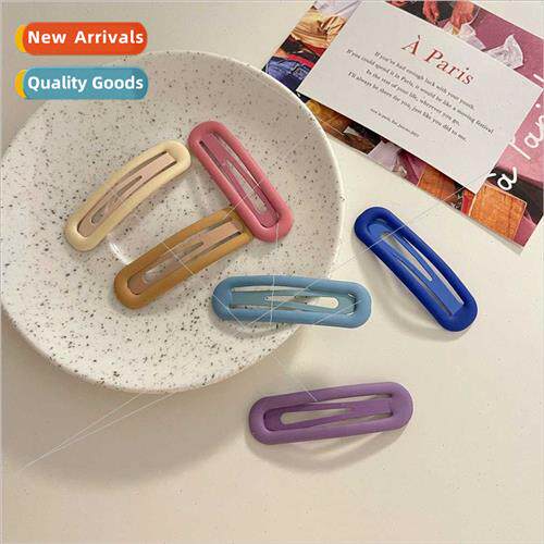 Morandi color new oval BB clip sweet girl bangs clip side cl