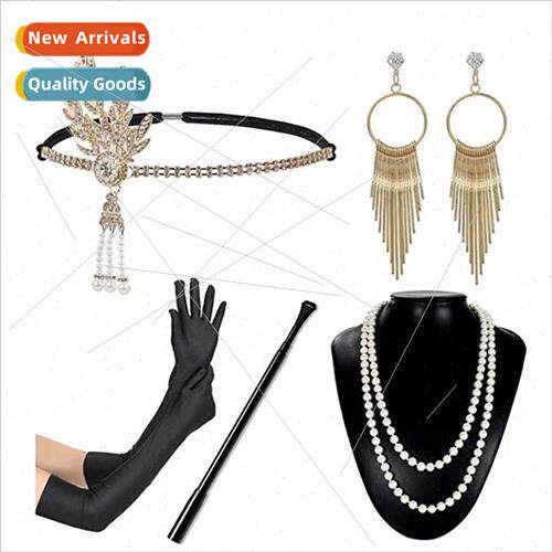 1920s Gatsby Bachelorette Party Set Tassel Jewelry Headdress