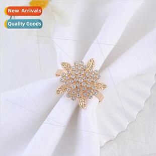 Europe encrusted snowflake rhinestone napkin ring botanical