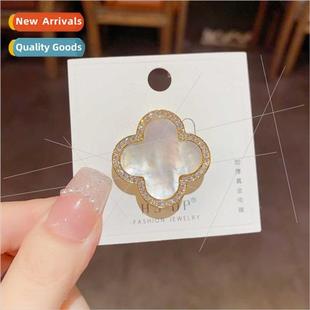 Shell Four che Elegant Sweet Pin Fashion Flower Vintage Leaf