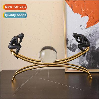 Modern metal transparent crystal ball home furnishings sampl