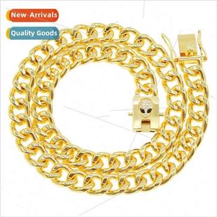 Glossy Encrypted Chain Hip Nec Cuban Hop Milled Europe Round