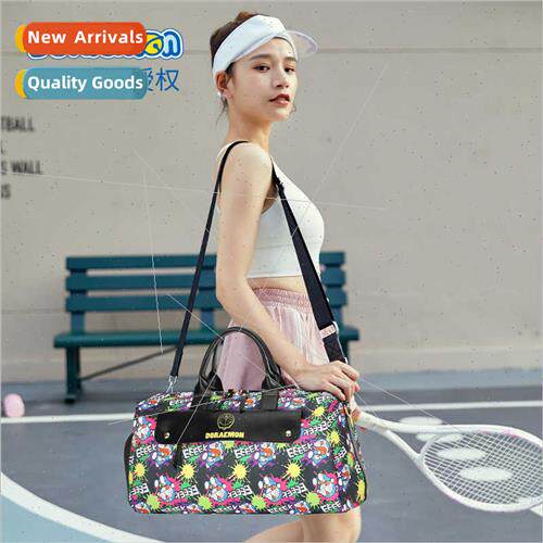 Doraemon   printed yoga bag women travel sports fness bag ou