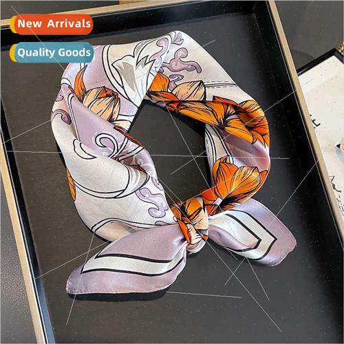 New fashion printing silk 53 small square scarf female fall