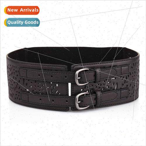 Fall winter Europe fashion Double pin buckle coat women elas