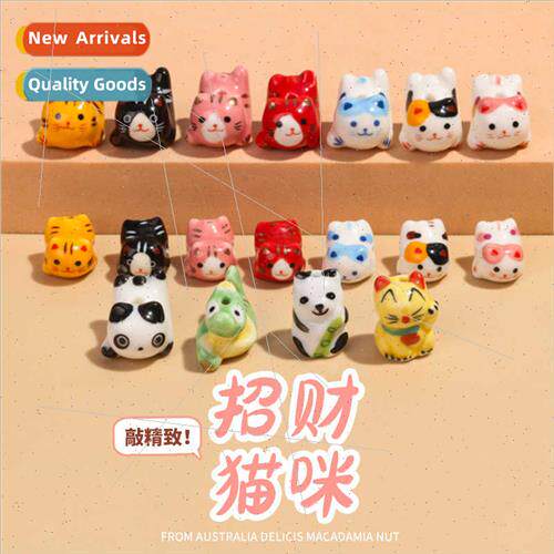 Ceramic cartoon panda tune cats multi-color tune kten head D