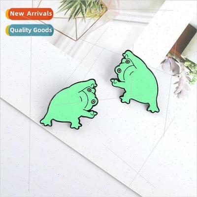 Frog Set Couple Frog Pose Series Anti-Shine Brooch Trinkets