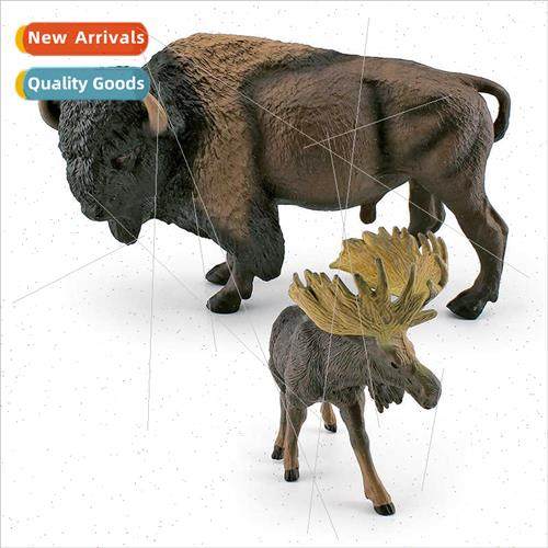 wild est animal model American bison bighorn deer decorative
