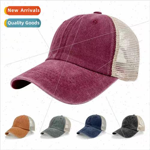 Summer washed mesh cap baseball hat outdoor sunshade do old