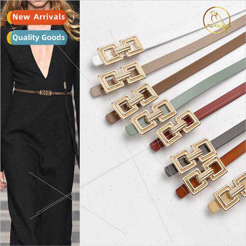 Thin belt ladies leather summer decorative belt women dresse