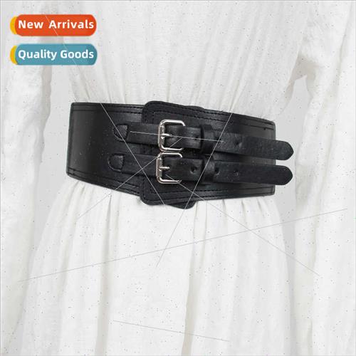 Decorative waist seal female external elastic wide belt coat