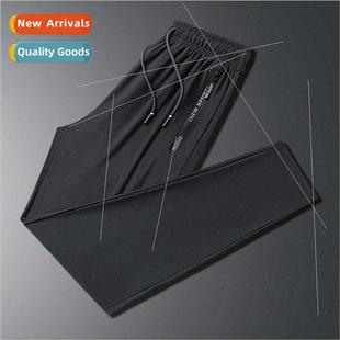 fat men sports leisure silk new ice plus 2022 pants Summer