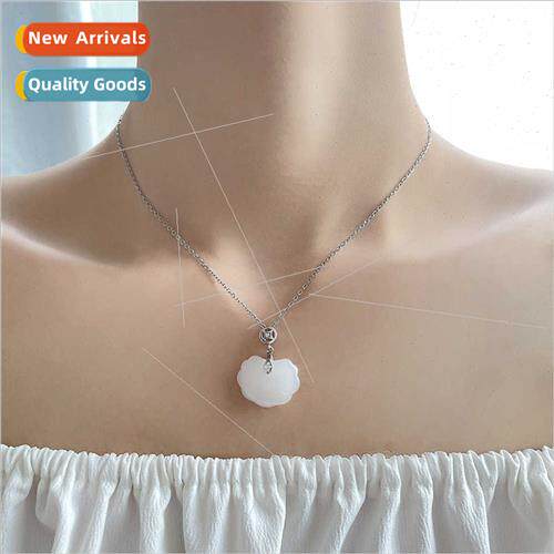 lock whe jade necklace ancient blessing lock auspicious clou