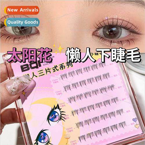Lazy ttle Fire Lower Eyelash Natural mulation Clear Stem ngl