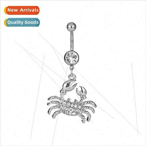 Creative Belly Button Ring Diamonds crab navel ring navel na