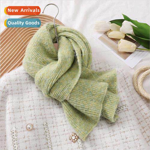 Woolen small scarf female fall winter new Korean  simple ver