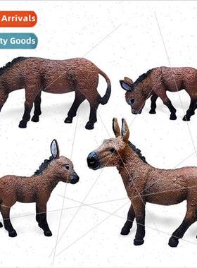 Brown donkey miniature donkey static ornament animal model s