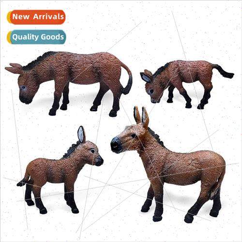 Brown donkey miniature donkey static ornament animal model s